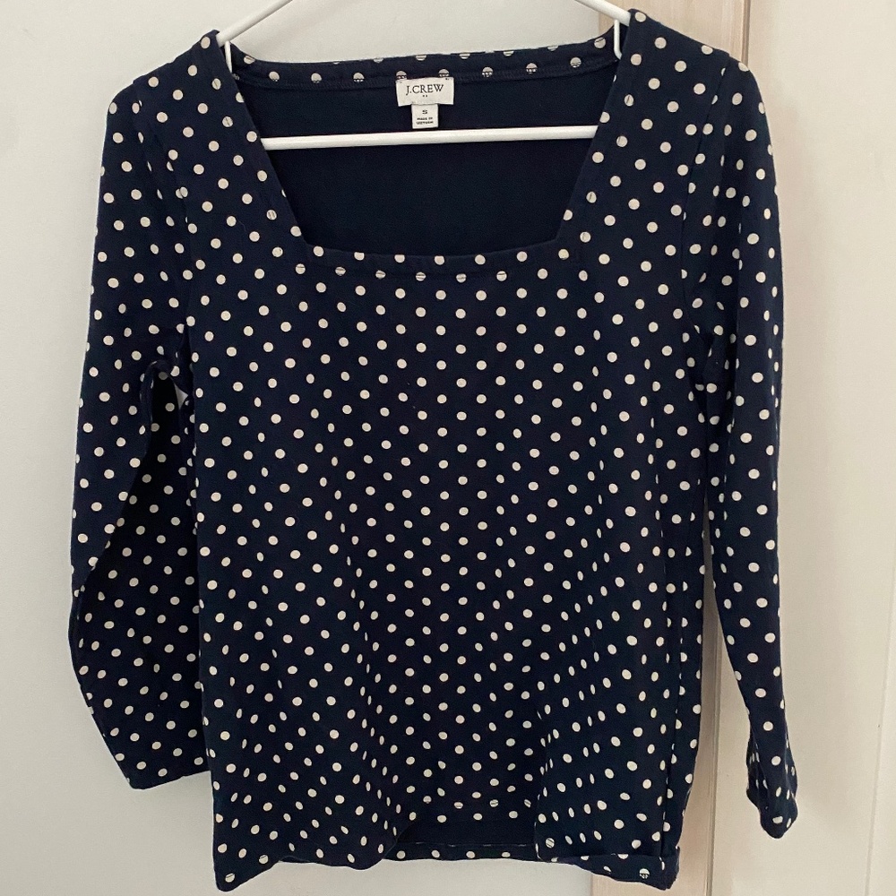 J. Crew Polka Dot Shirt / Top Sz. S